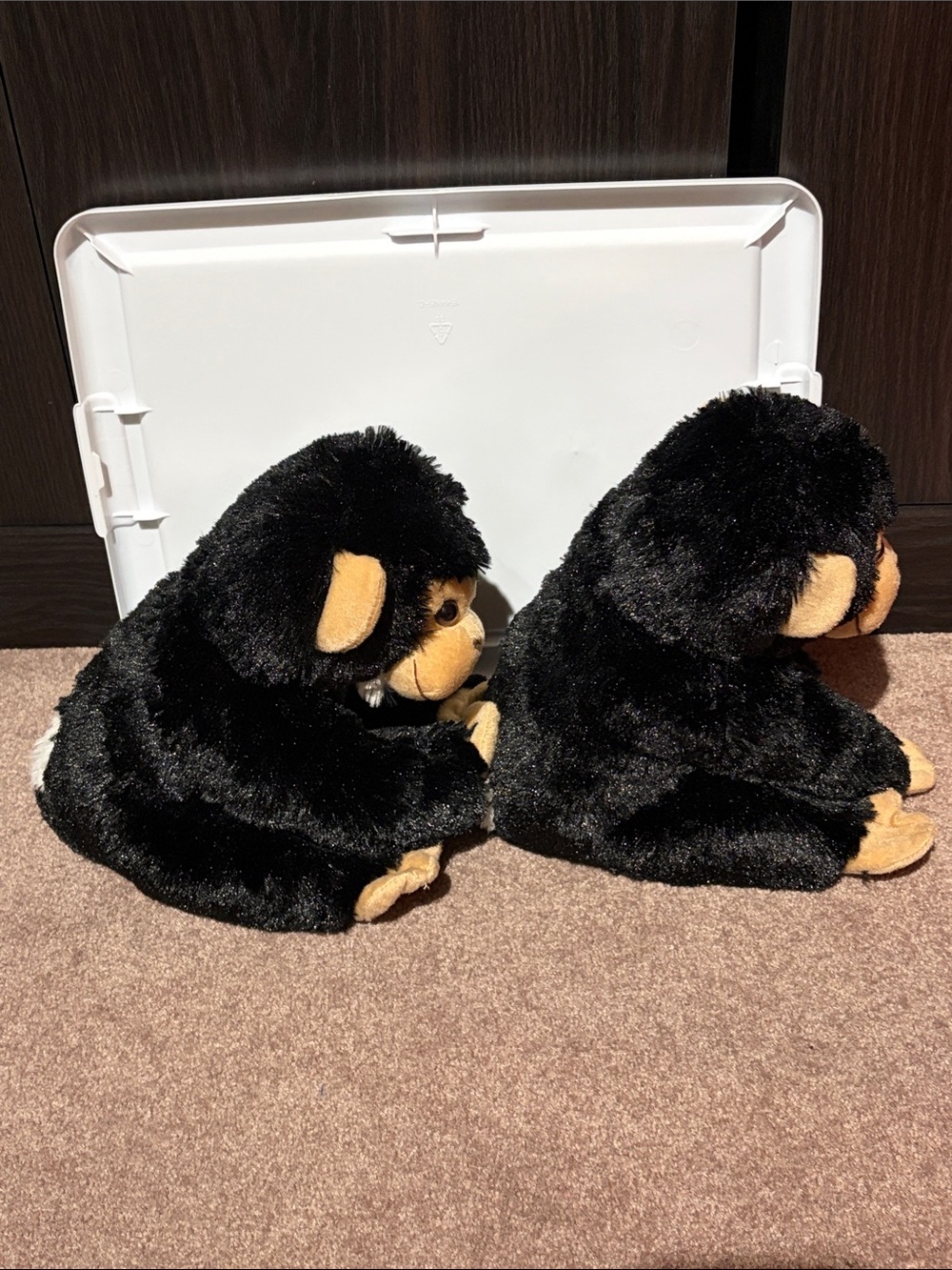 Pair of Plush Black and Tan Monkey Stuffed Animals - Picture 3 of 5